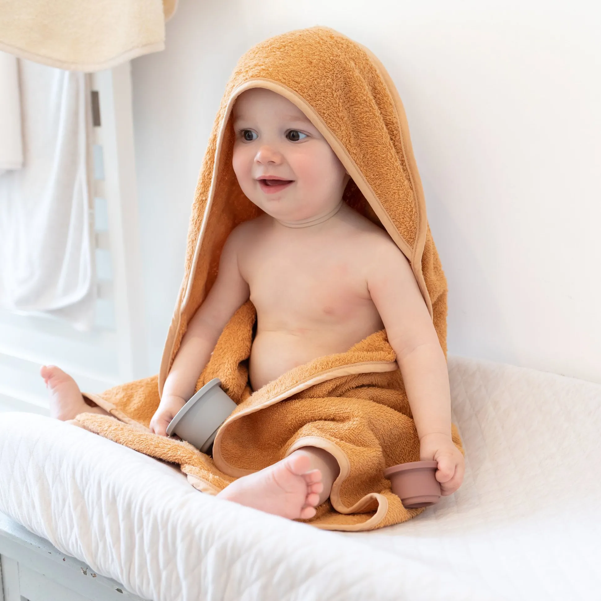 Badcape Terry 75X75Cm Bemini Biscuit