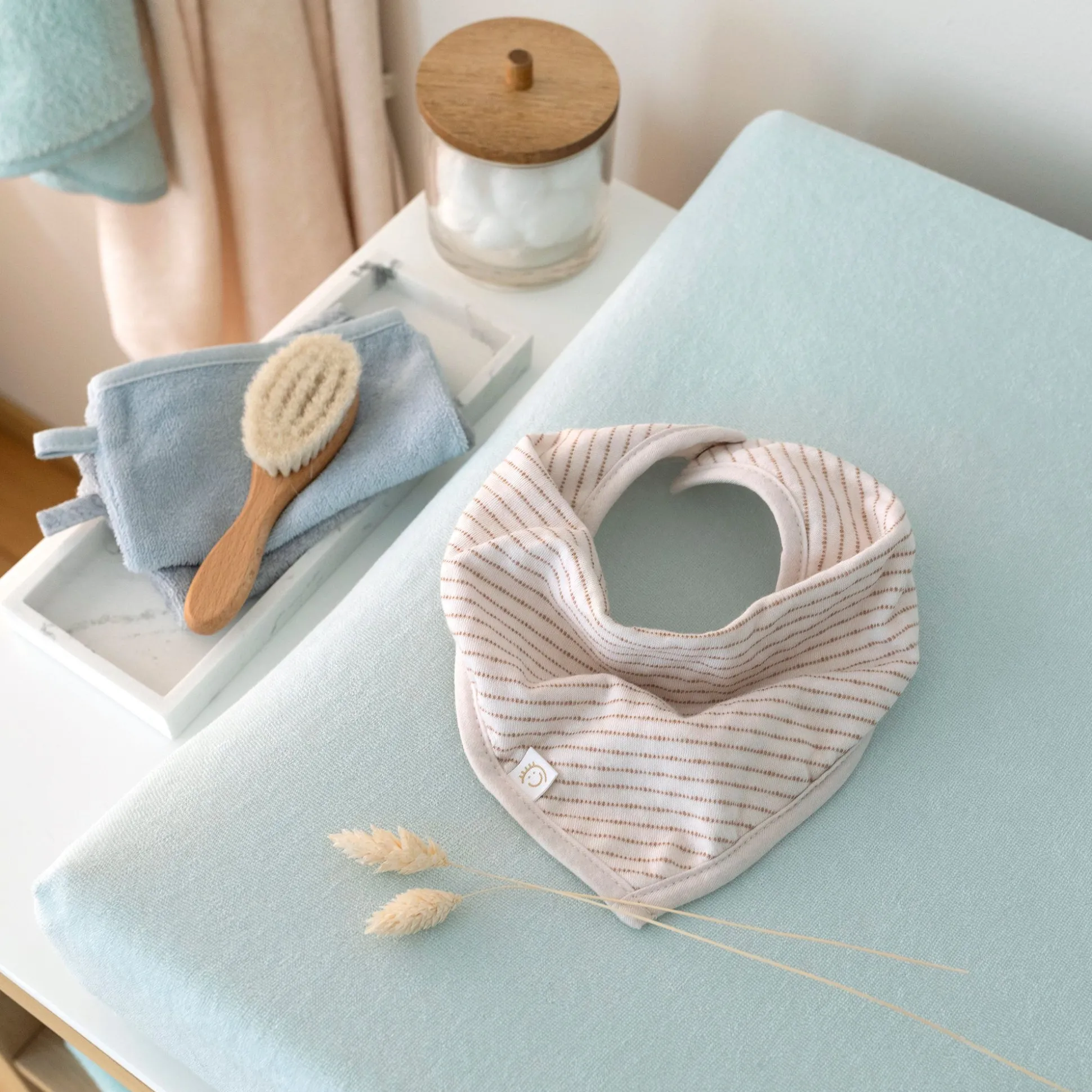 Bandana Waterproof Twin Jersey Wateproof 25Cm Dunes Stripe Grege