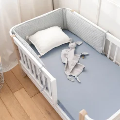 Bed En Park Omrander Pady Quilted Jersey 30X180Cm Quilt Mix Grey