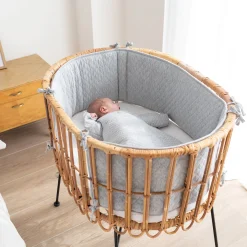 Bed En Park Omrander Pady Quilted Jersey 30X180Cm Quilt Mix Grey