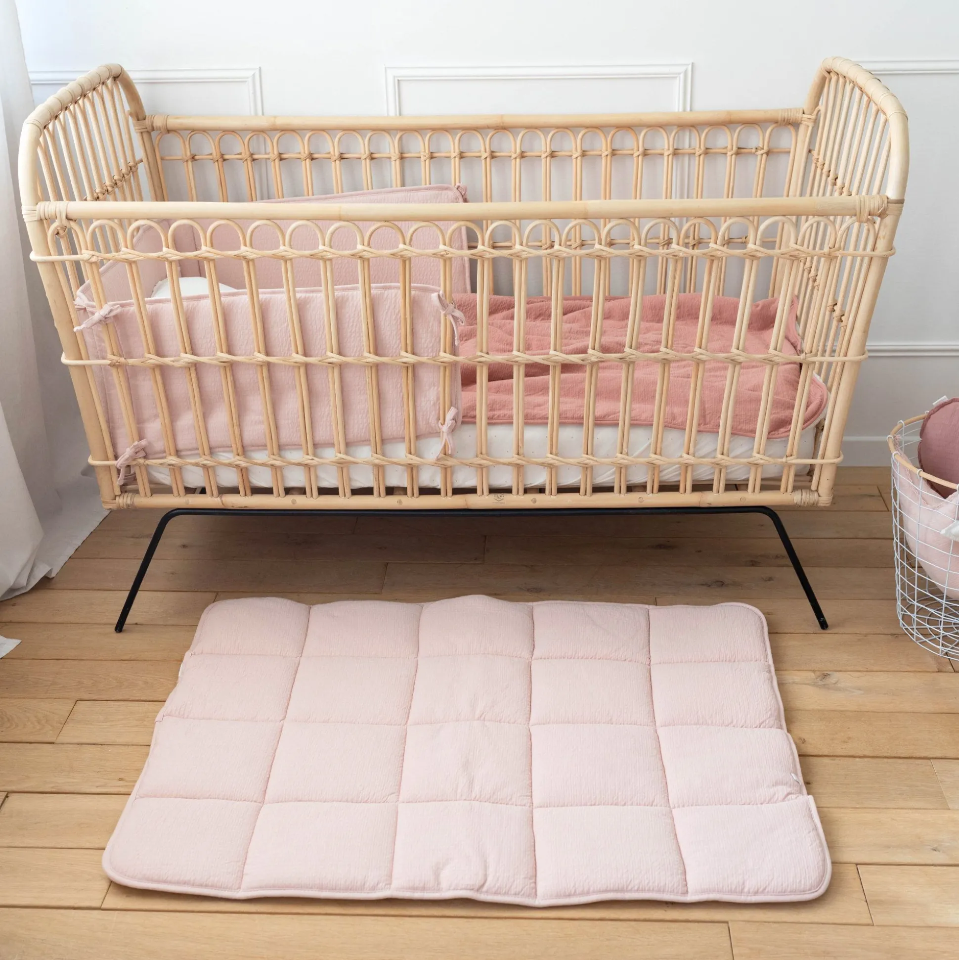 Bed En Park Omrander Pady Tetra Jersey 30X180Cm Cadum Blush