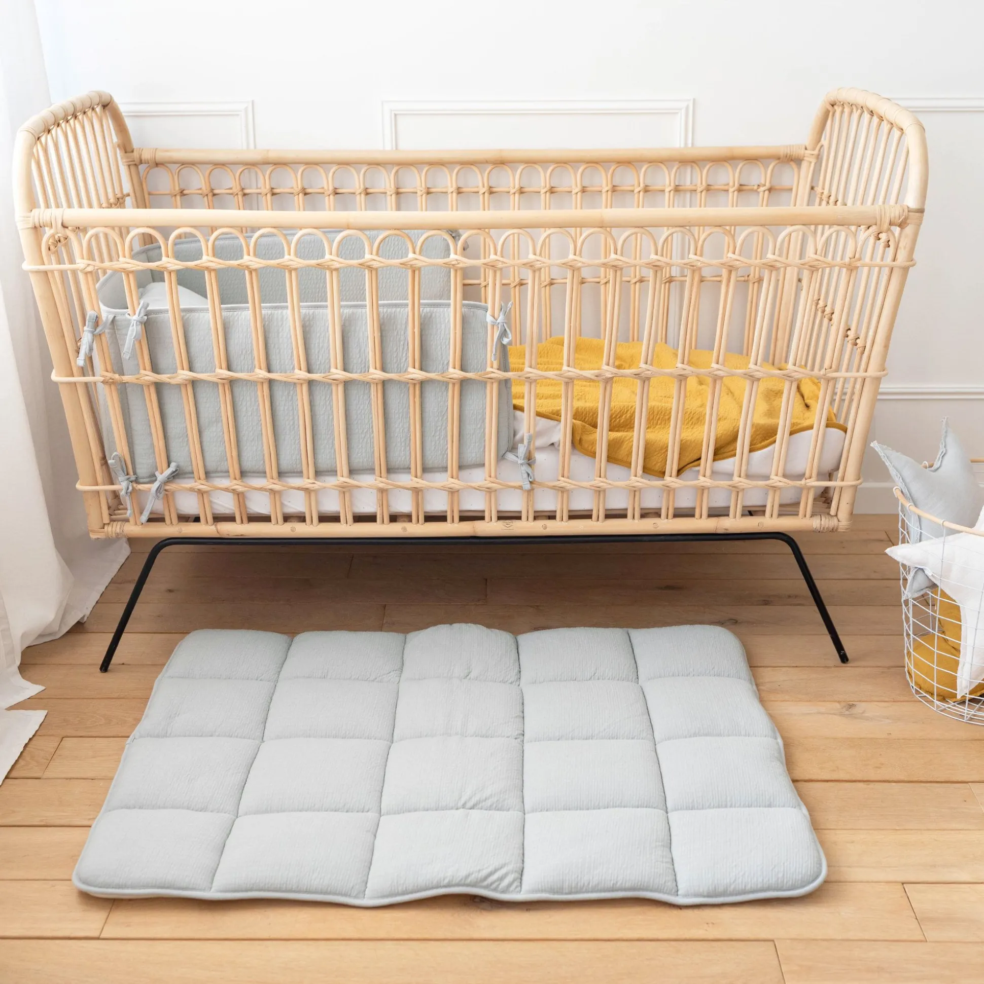 Bed En Park Omrander Pady Tetra Jersey 30X180Cm Cadum Grizou