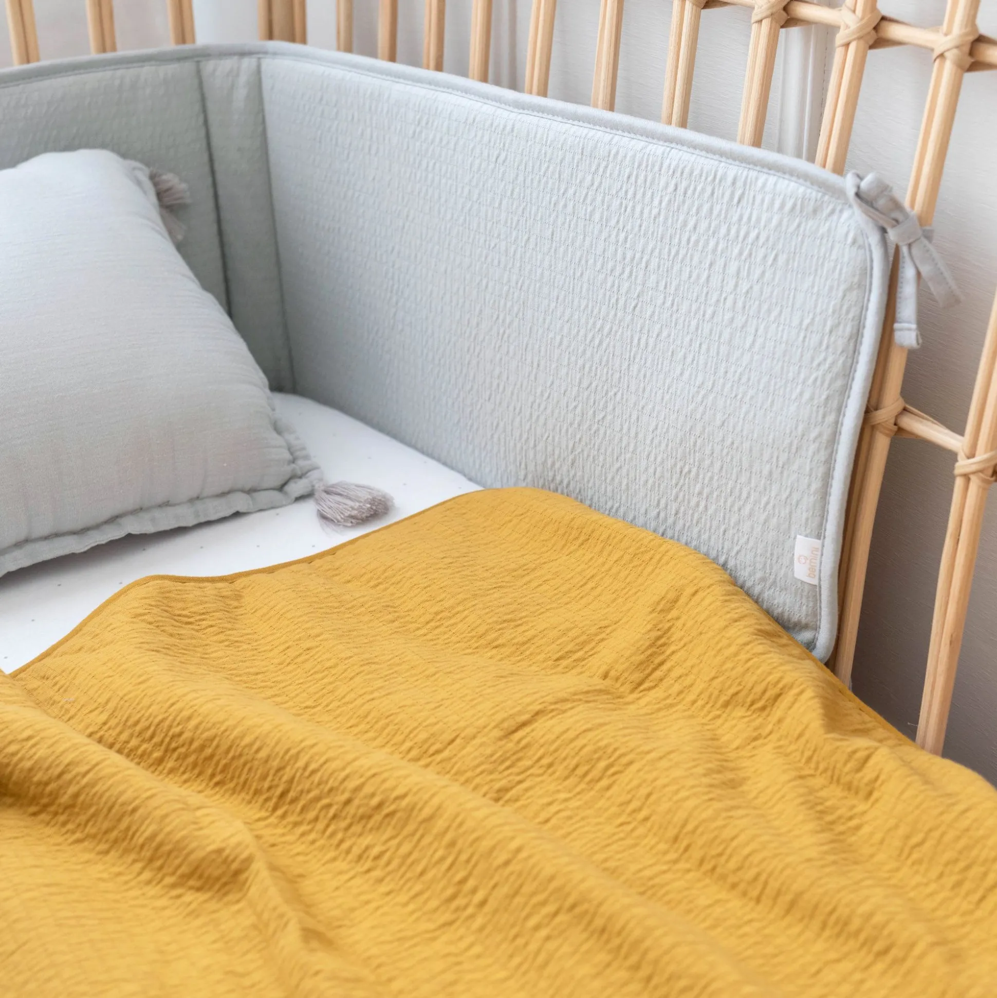 Bed En Park Omrander Pady Tetra Jersey 30X180Cm Cadum Grizou