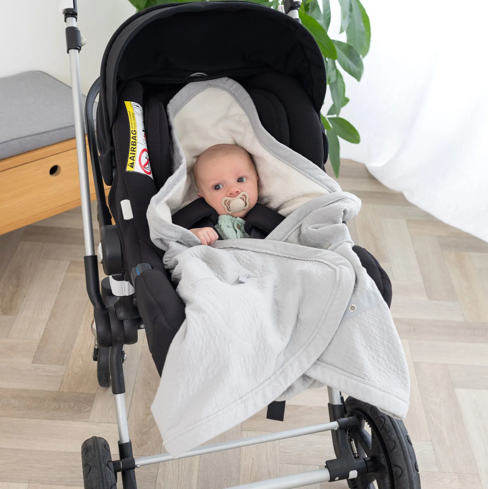 Biside Tetra Jersey + Terry 0-12M Cadum Grizou