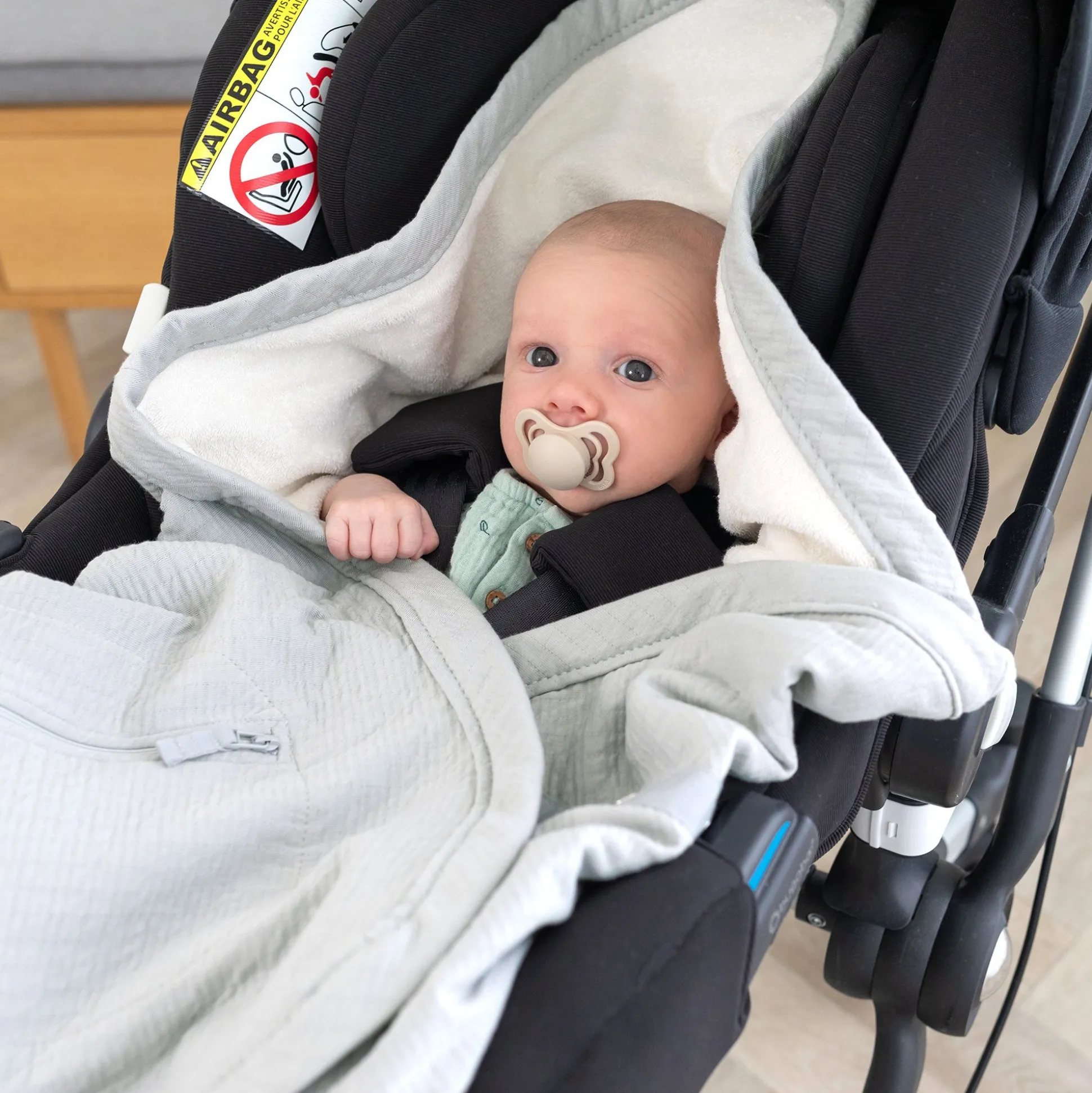 Biside Tetra Jersey + Terry 0-12M Cadum Grizou