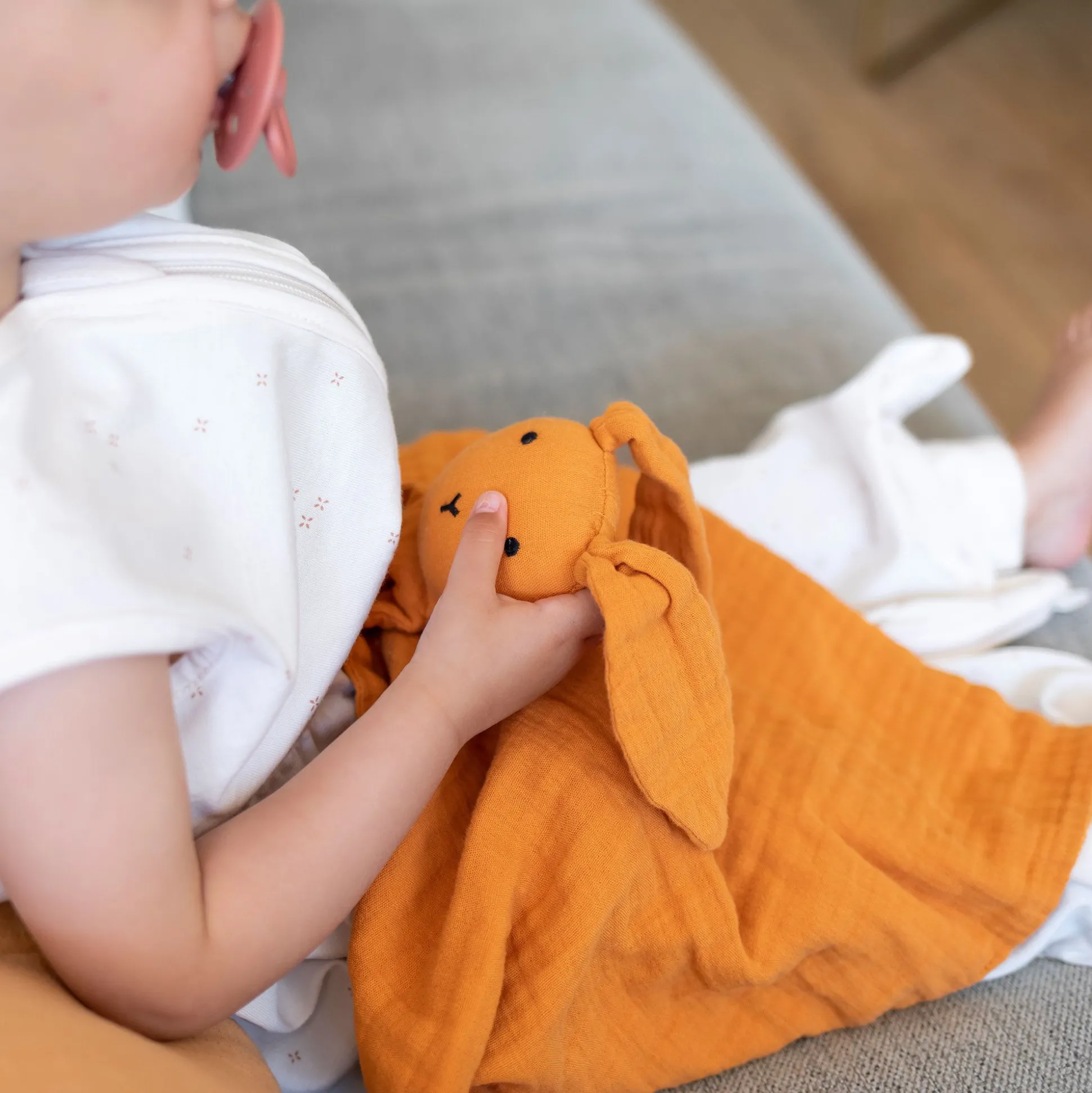 Bunny Katoen Mousseline 40X40 Cm Bunny Pumpkin