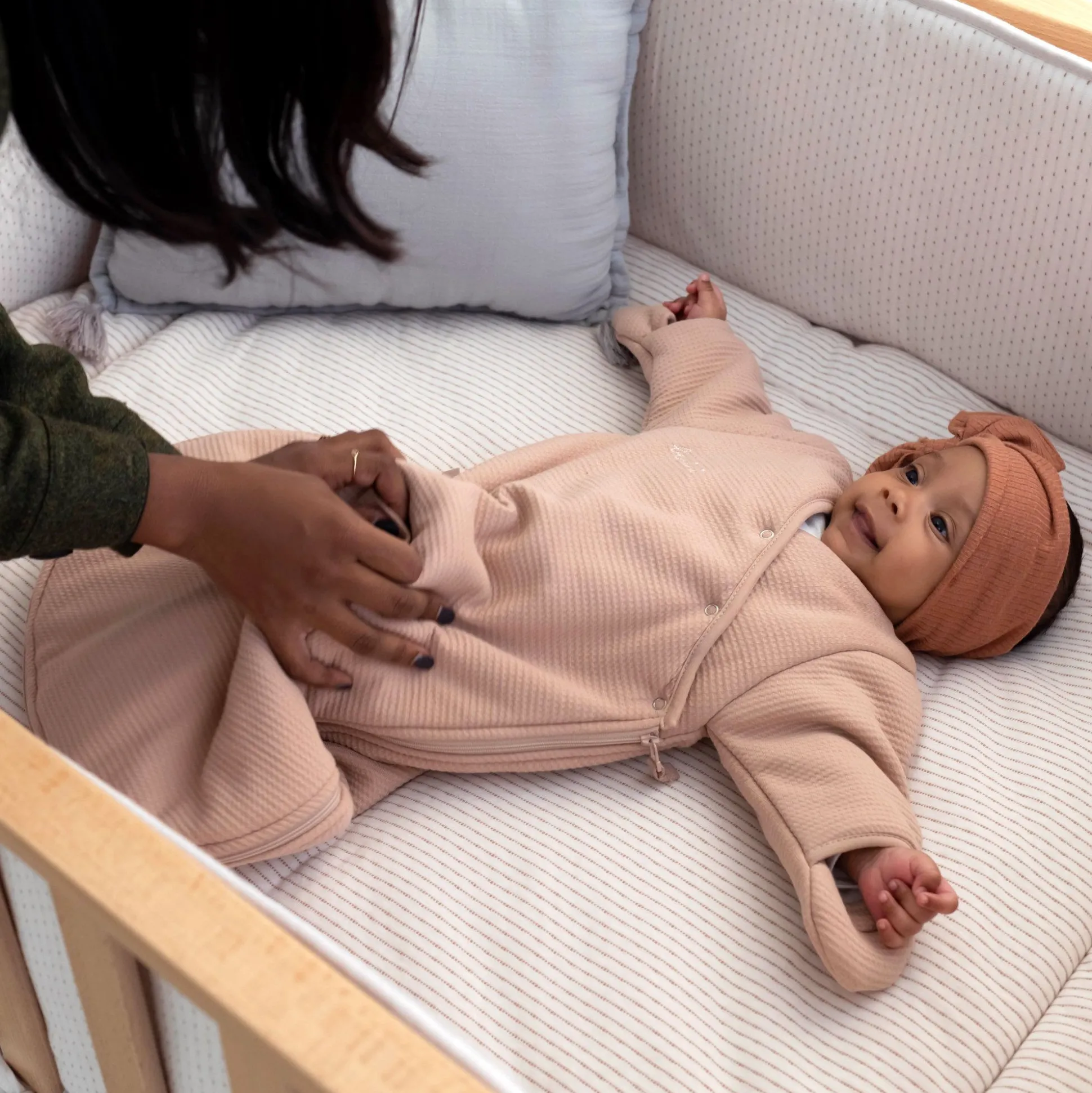 Combo Legger En Omrander Pady Twin Jersey 75X95Cm Dunes Stripe Grege