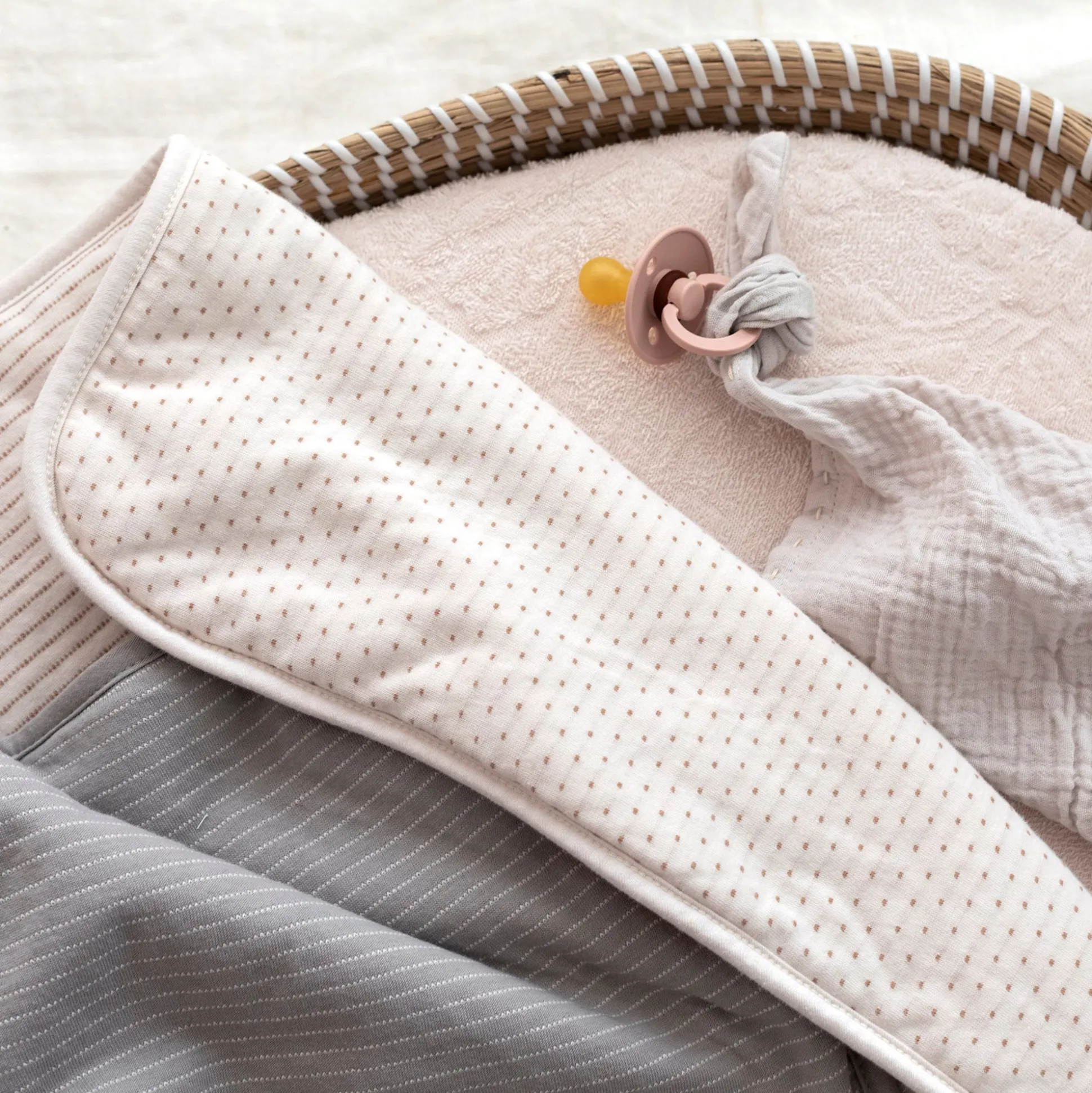 Deken Pady Twin Jersey + Twin Jersey 75X100Cm Dunes Stripe Grege Tog 3