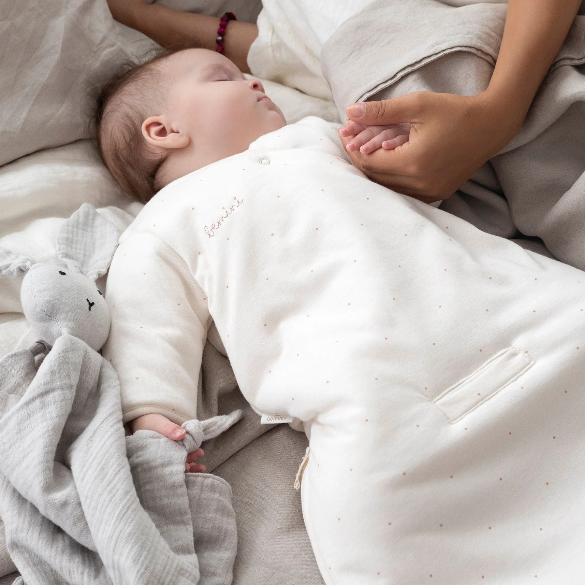 Magic Bag Pady Jersey + Jersey 1-4M Choux Small Dot Print Ecru Tog 3