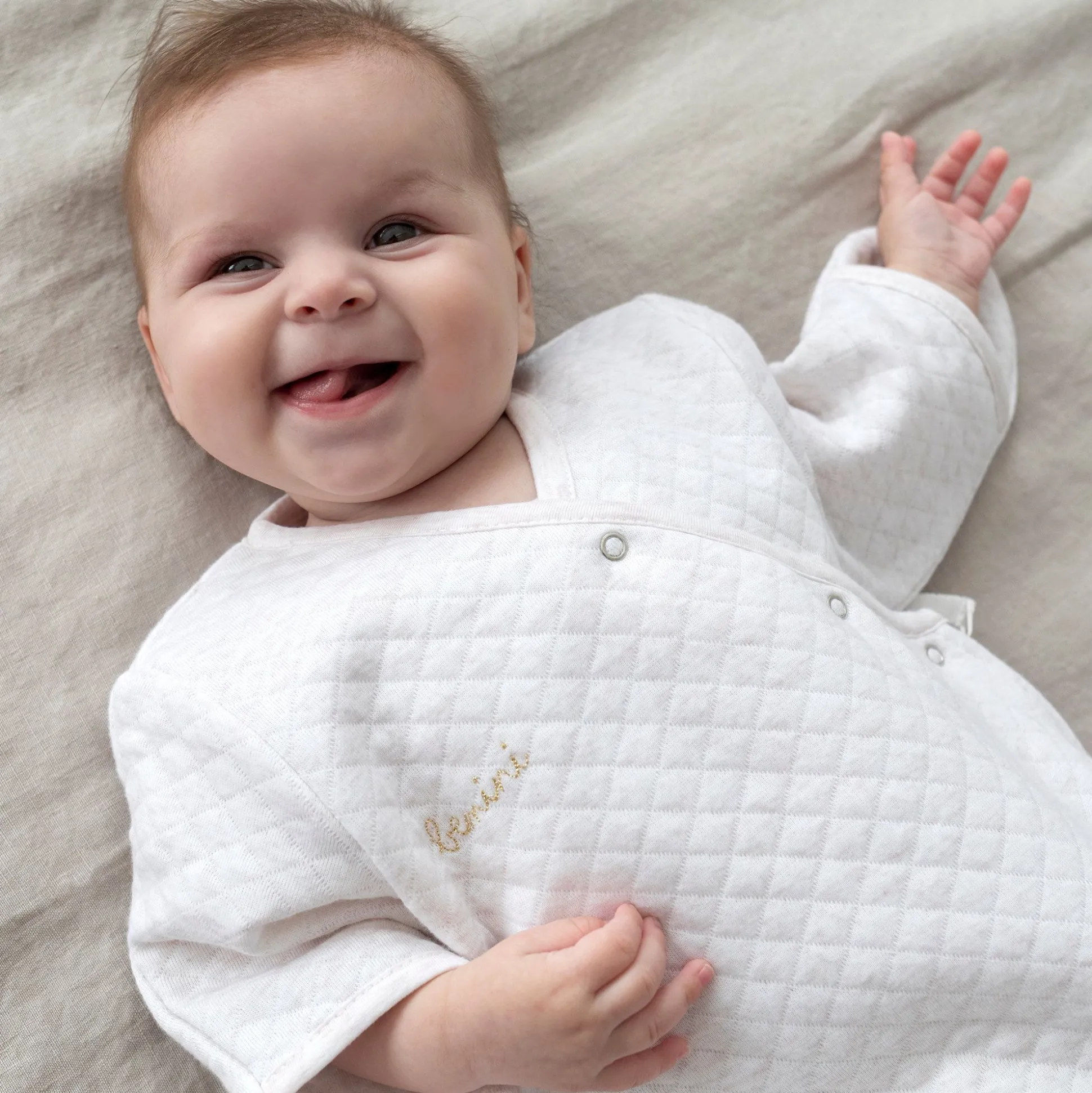 Magic Bag Pady Quilted Jersey 1-4M Bemini Licht Beige Gemeleerd Tog 1.5