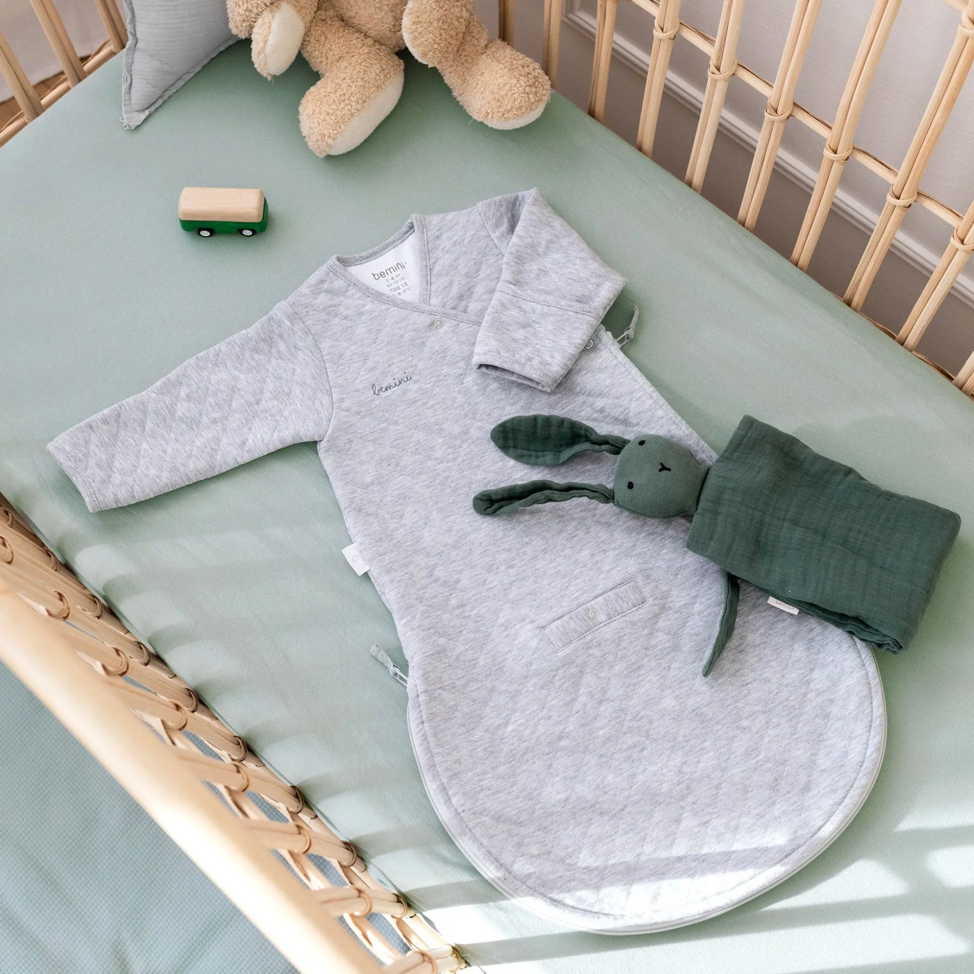 Magic Bag Pady Quilted Jersey 1-4M Quilt Mix Grey Tog 1.5