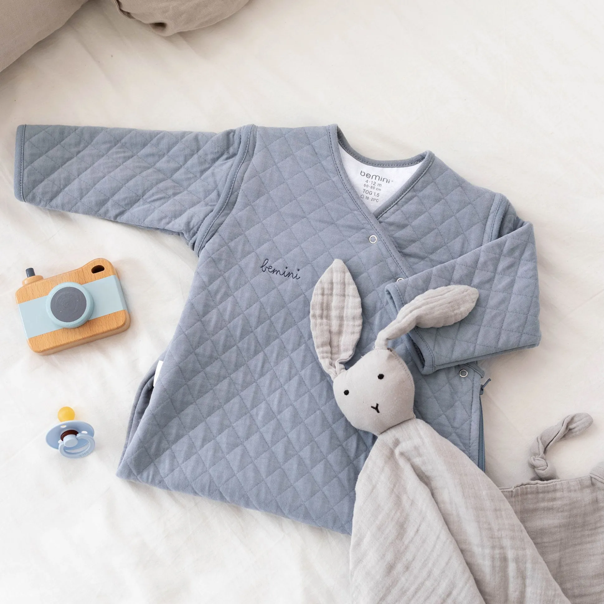 Magic Bag Pady Quilted Jersey 4-12M Quilt Stone Tog 1.5