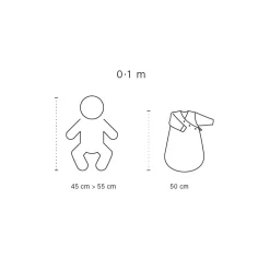 Magic Bag Quilted Jersey 0-1M Bemini Licht Beige Gemeleerd Tog 1.5