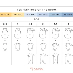 Magic Bag Quilted Jersey 0-1M Bemini Grey Mix Tog 1.5