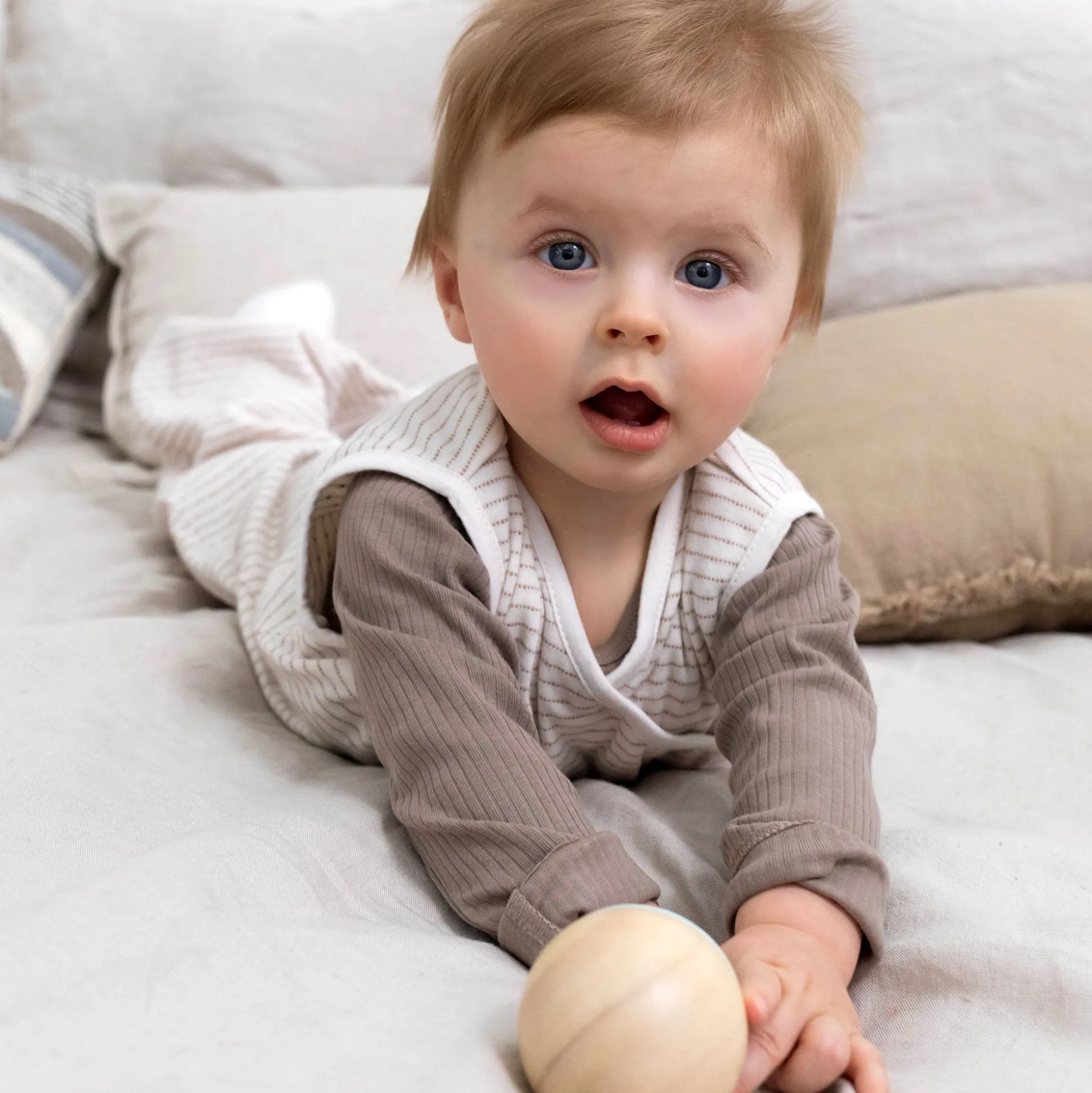 Magic Bag Twin Jersey 4-12M Dunes Stripe Grege Tog 1