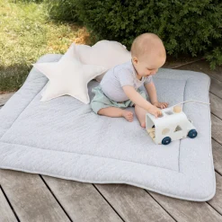 Parklegger Pady Quilted Jersey 75X95Cm Quilt Mix Grey