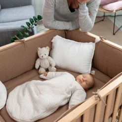 Parklegger Pady Twin Jersey 75X95Cm Dunes Stripe Muffin