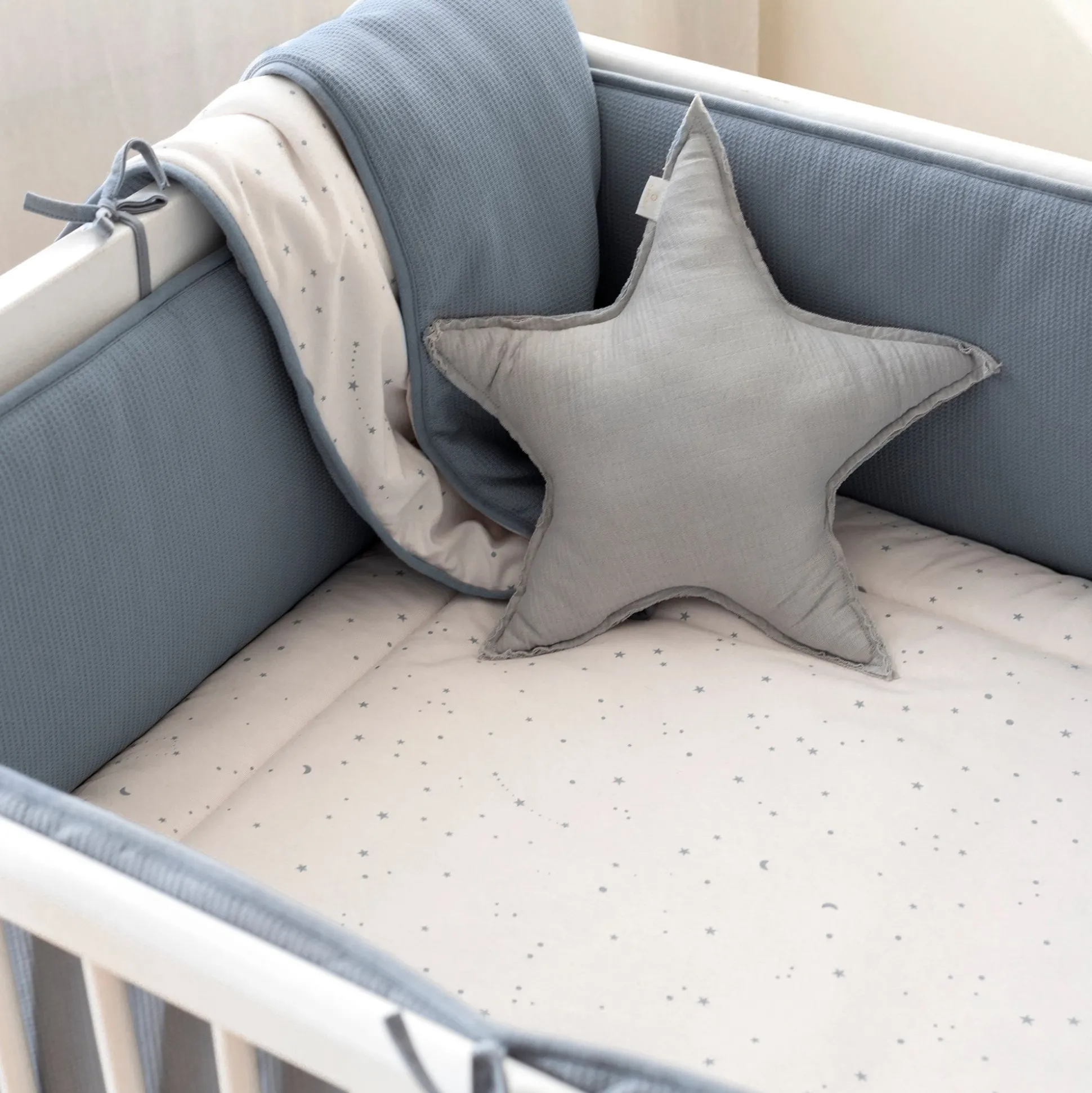 Parklegger Pady Waffle + Jersey Bio 75X95Cm Wafle Stone