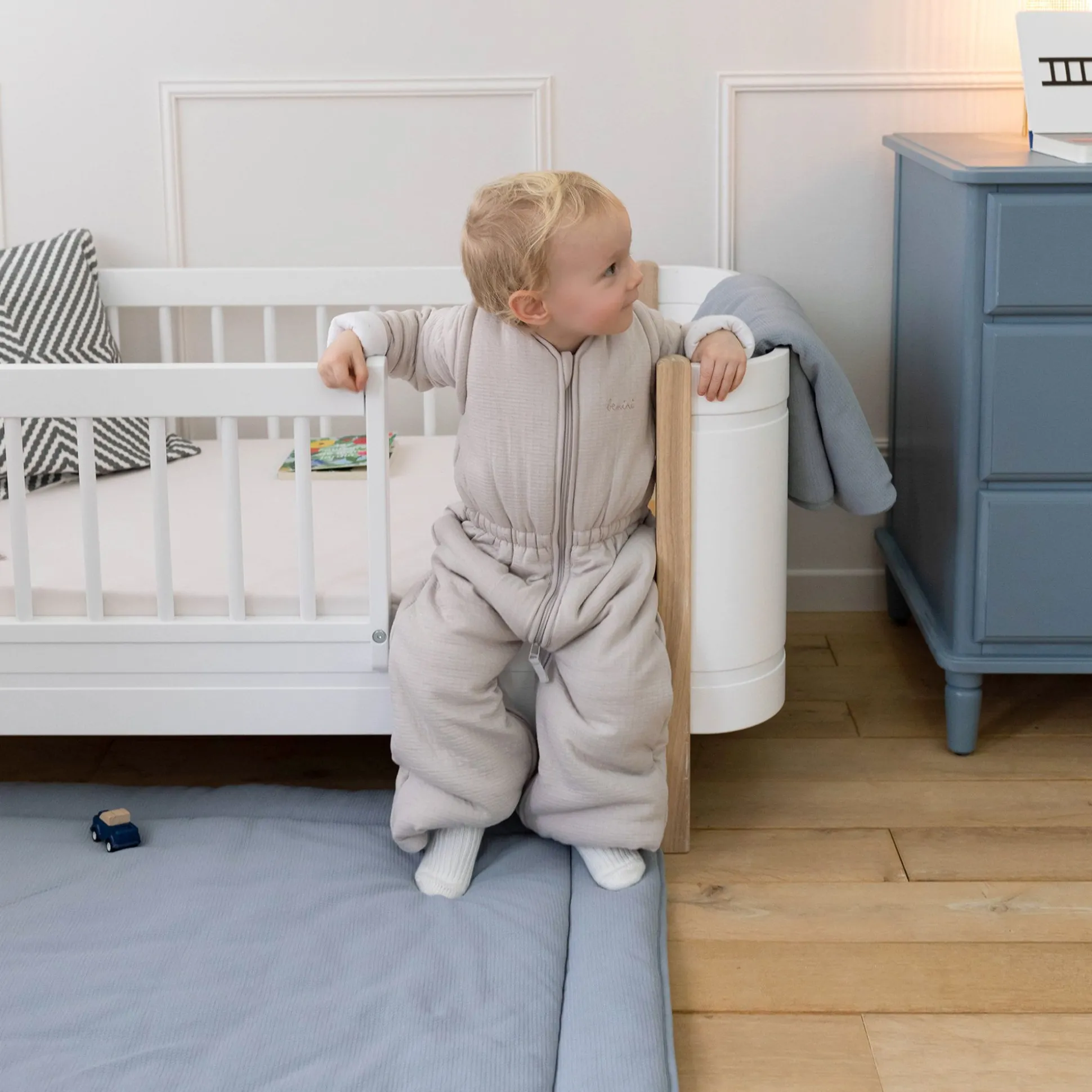 Parklegger Pady Waffle + Jersey Bio 75X95Cm Wafle Stone