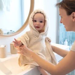 Poncho Terry 9-36M Bemini Cream