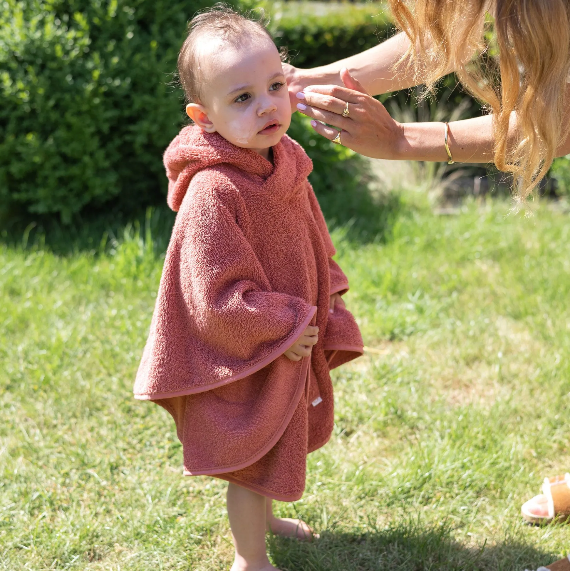 Poncho Terry 9-36M Bemini Redwood