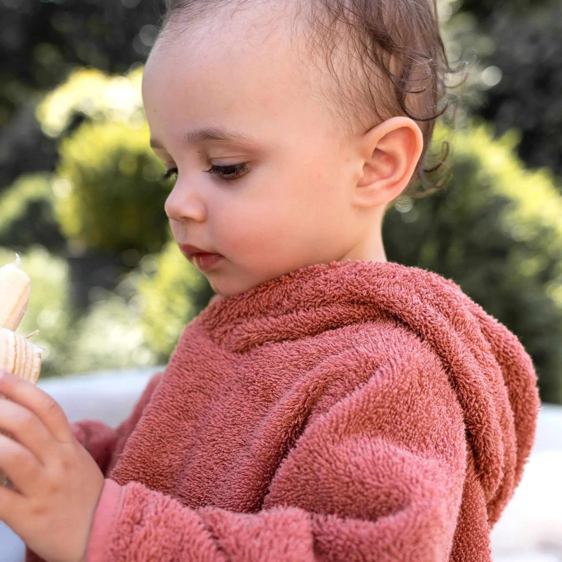 Poncho Terry 9-36M Bemini Redwood