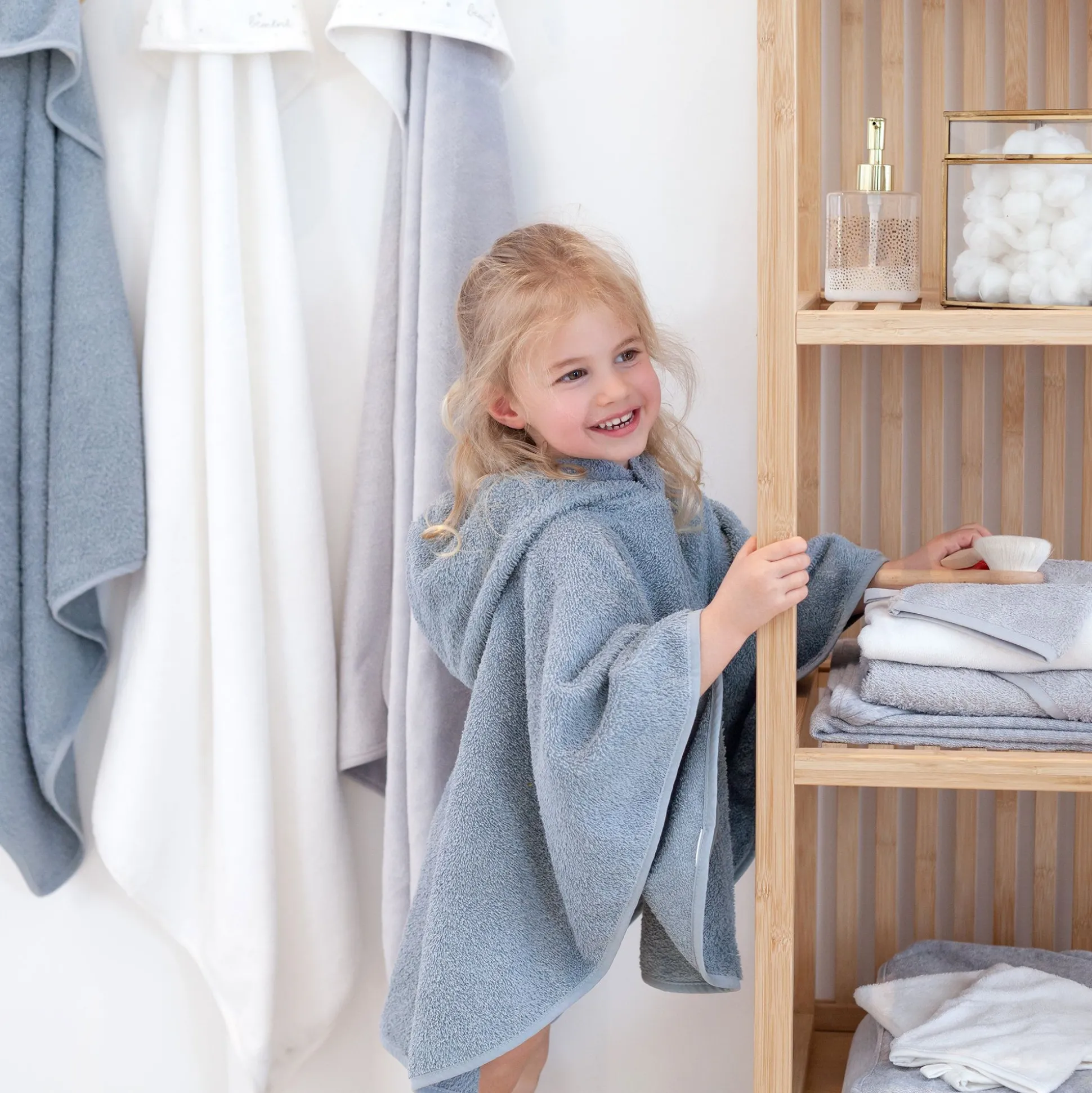 Poncho Terry 9-36M Bemini Stone