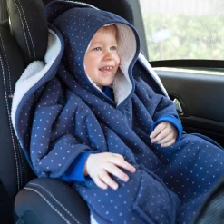 Reisponcho Jersey + Teddy 9-36M Yoshi Geometric Print Navy