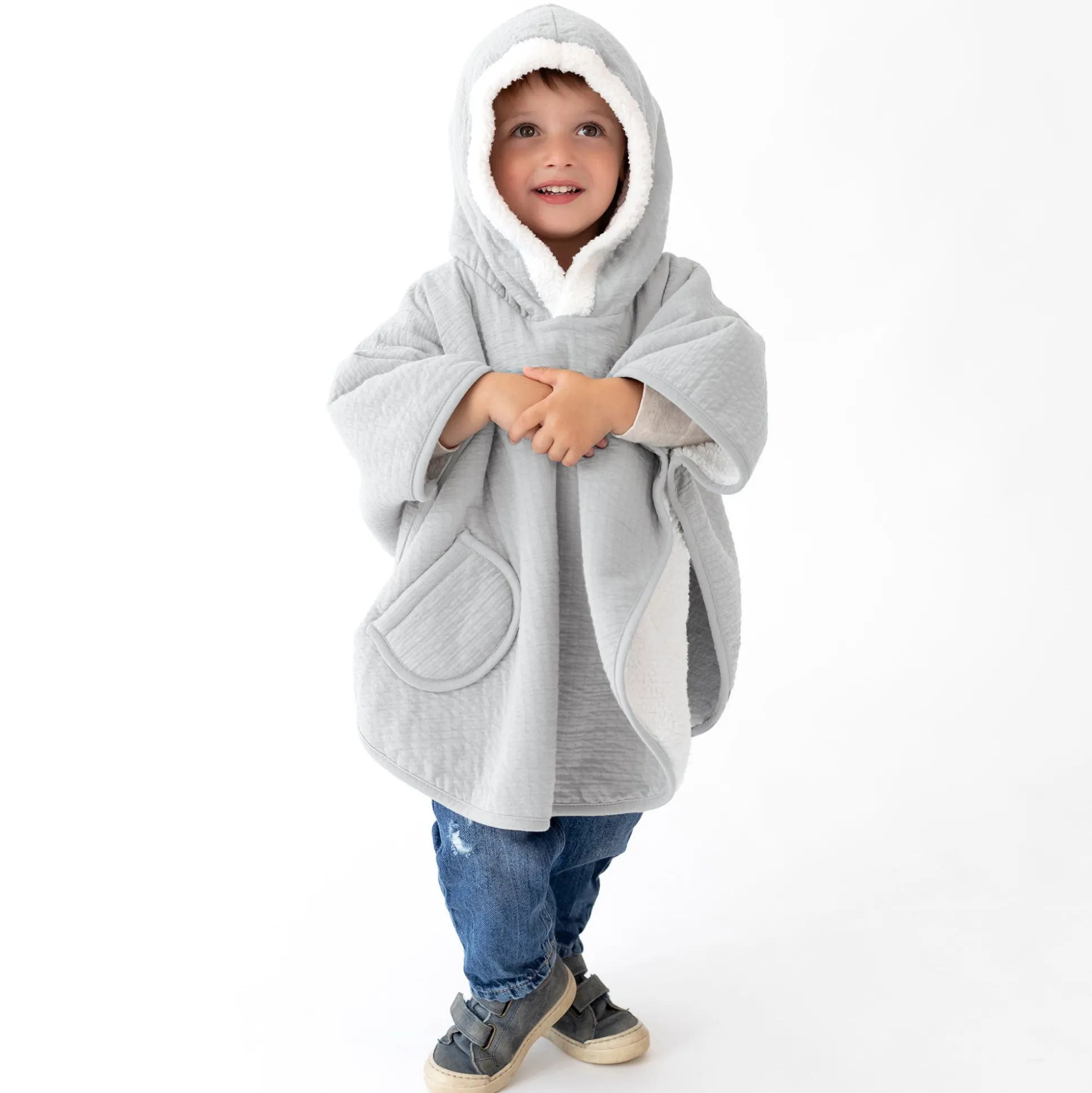 Reisponcho Tetra Jersey + Teddy 9-36M Cadum Grizou