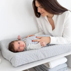 Waskussenhoes Pady Quilted Jersey 50X75Cm Quilt Mix Grey